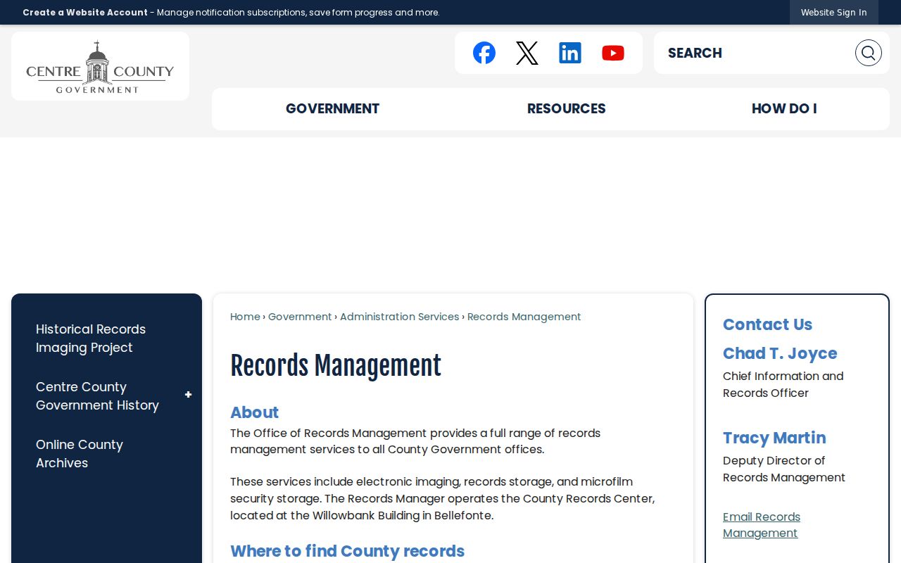 State College city directory historical records management route