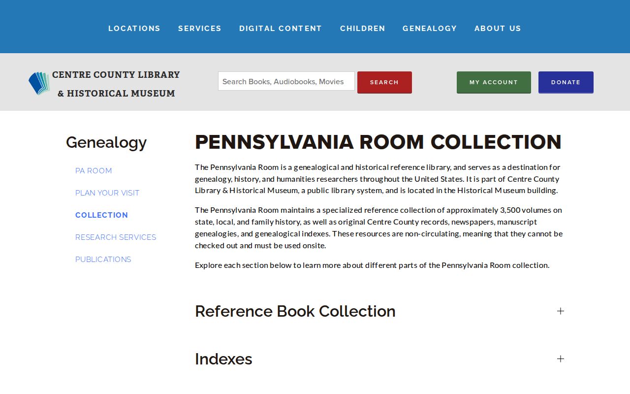 State College city directory Pennsylvania Room collection page