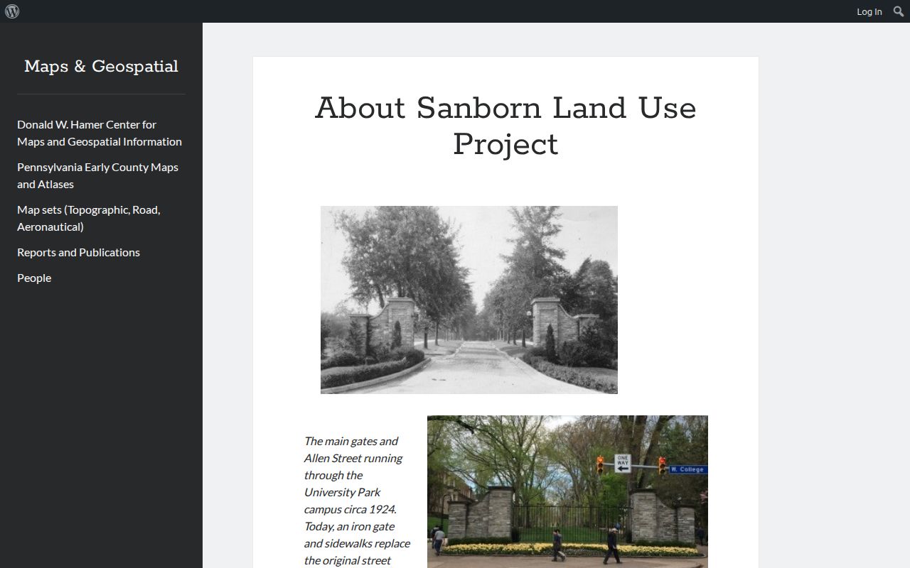 State College Borough previous residents Penn State Sanborn-map project