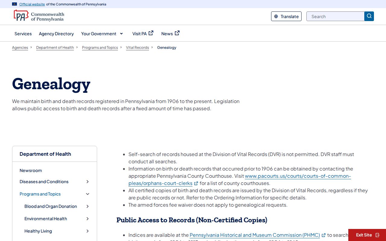 State College Borough previous residents Pennsylvania vital-records genealogy indexes